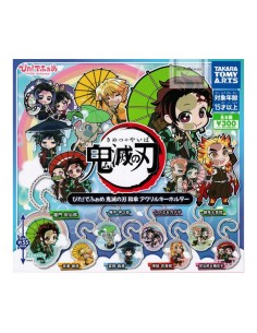 Pita! Deforme Kimetsu no Yaiba Japanese Umbrella Acrylic Keychain (SET COMPLETO)