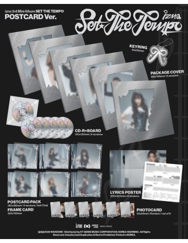 izna SET THE TEMPO Postcard Ver. 1 de 6 Random
