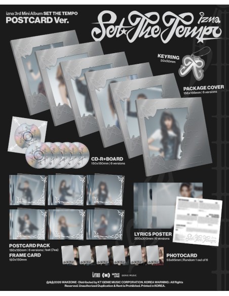 izna SET THE TEMPO Postcard Ver. 1 de 6 Random