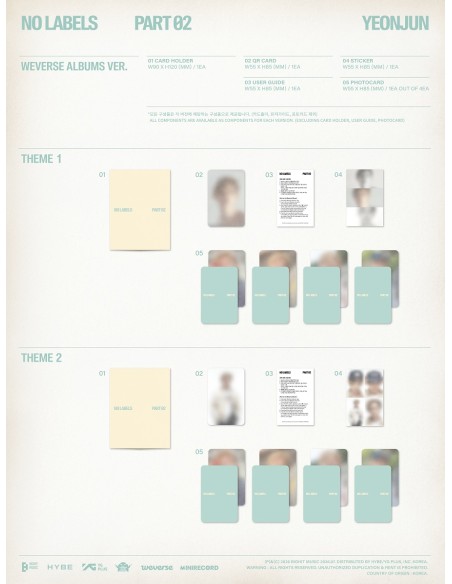 YEONJUN (TXT) - NO LABELS: PART 02 - (Weverse Ver.) (2Types Random)