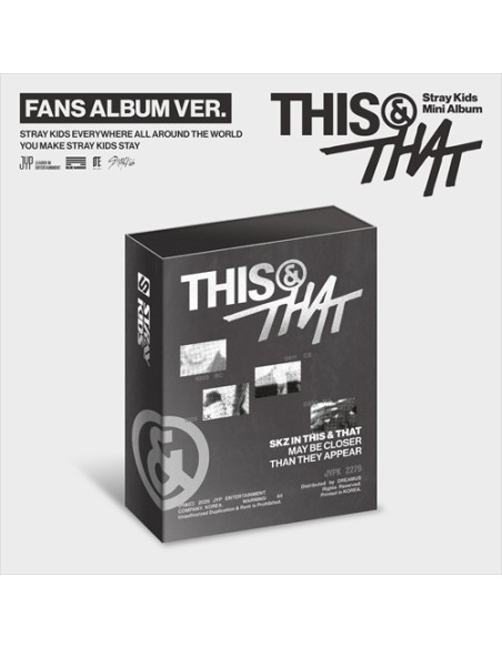 Stray Kids - THIS & THAT Fans Album + 8 Photocards