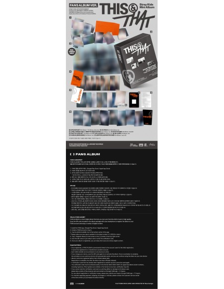 Stray Kids - THIS & THAT Fans Album + 8 Photocards