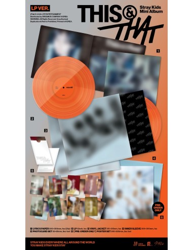 Stray Kids - THIS & THAT LP Ver. Vinilo + 8 Photocards