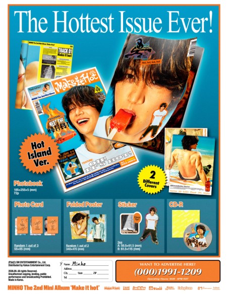 MINHO Make it hot Hot island Random | 2nd Mini Album