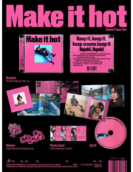 MINHO Make it hot Jewel Case | 2nd Mini Album