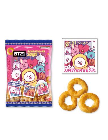 BT21 Snack With Die Cut Sticker