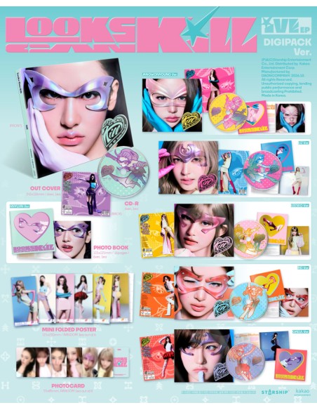 IVE - LOOKS CAN KILL - (DigiPack Ver.) (6Types Random)