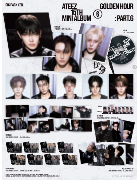 ATEEZ - GOLDEN HOUR PART. 6 - (DIGIPACK Ver.) (8Types Random)