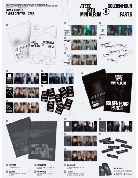 ATEEZ - GOLDEN HOUR PART. 6 - (POCAALBUM Ver.) (3Types Random)