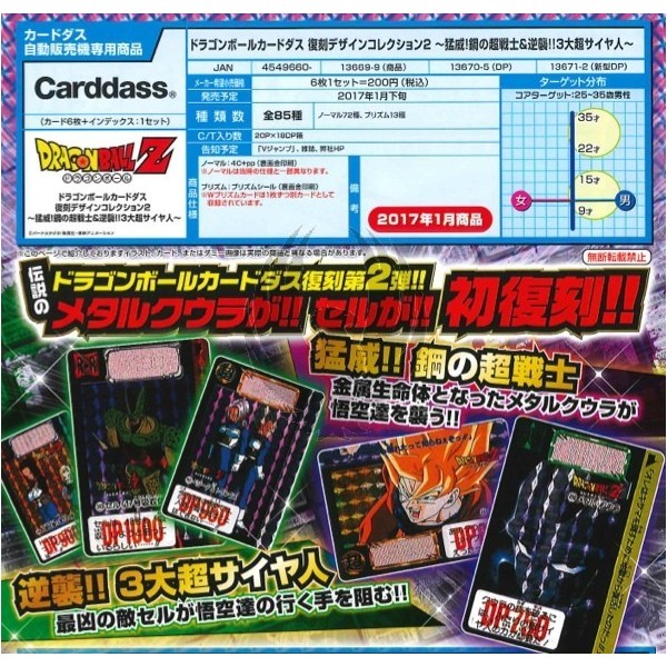 DRAGON BALL Z FOR CARD MACHINE – DESIGN COLLECTION 2